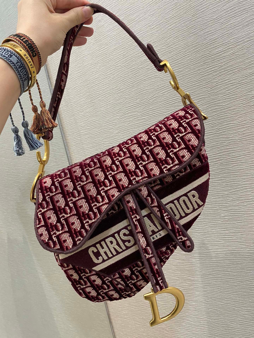 Christian Dior Red Saddle Bag 25cm