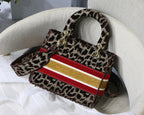 Christian Dior Medium Lady D-Lite Bag 24cm Leopard Brown