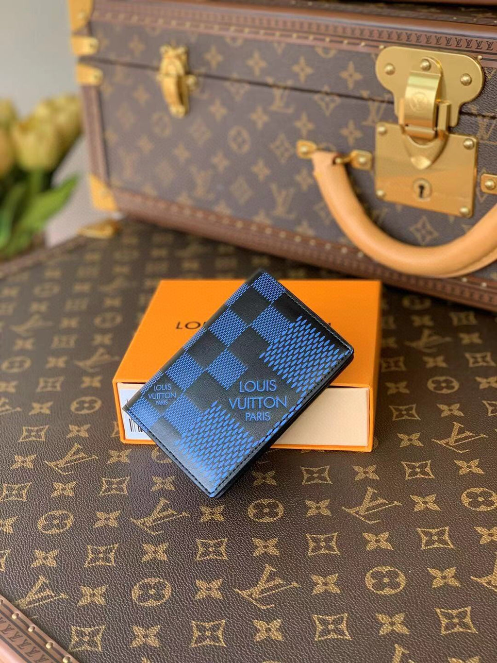 Louis Vuitton Damier Wallet 8cm Blue