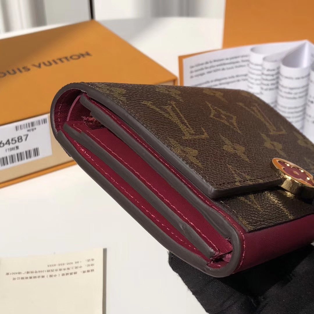 Louis Vuitton Monogram Empreinte Wallet 12cm Brown
