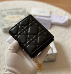 Mini Lady Dior Black Wallet 11cm