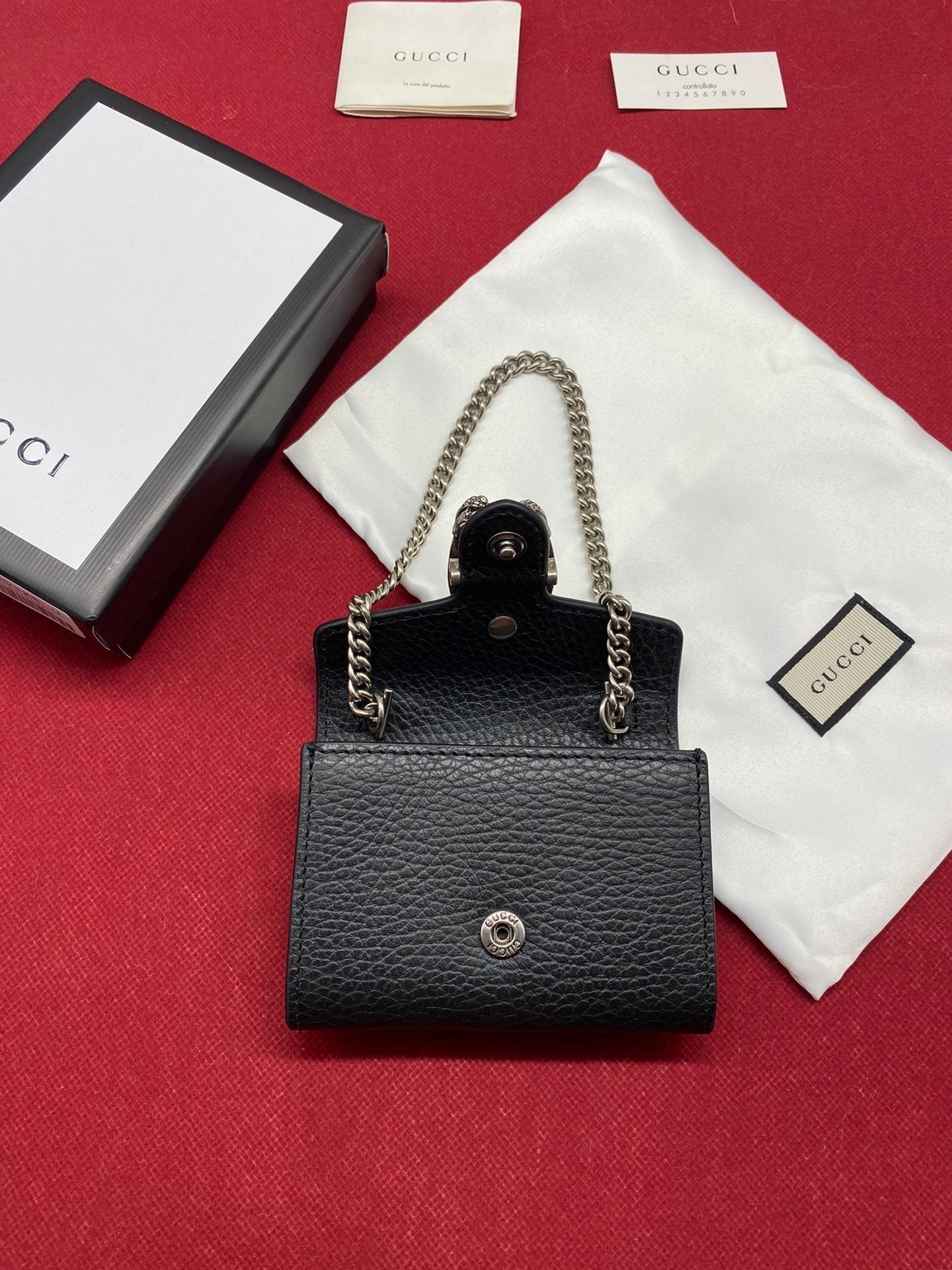 Black Super Mini Dionysus Black Chain Bag 11cm