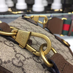 Gucci Neo Vintage Small Messenger Bag Beige/Ebony GG Supreme Canvas With Brown For Women 8.5in/22cm