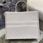 Christina Dior Book Tote Bag 42cm Light Pink