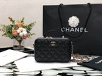 Chanel Shoulder Bag Top Handle With Chain 19cm Black