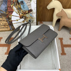 Hermes Constance Long Togo Wallet Grey, Silver Toned Hardware Bag For Women, Women’s Handbags, Shoulder Bags 8.1in/21cm