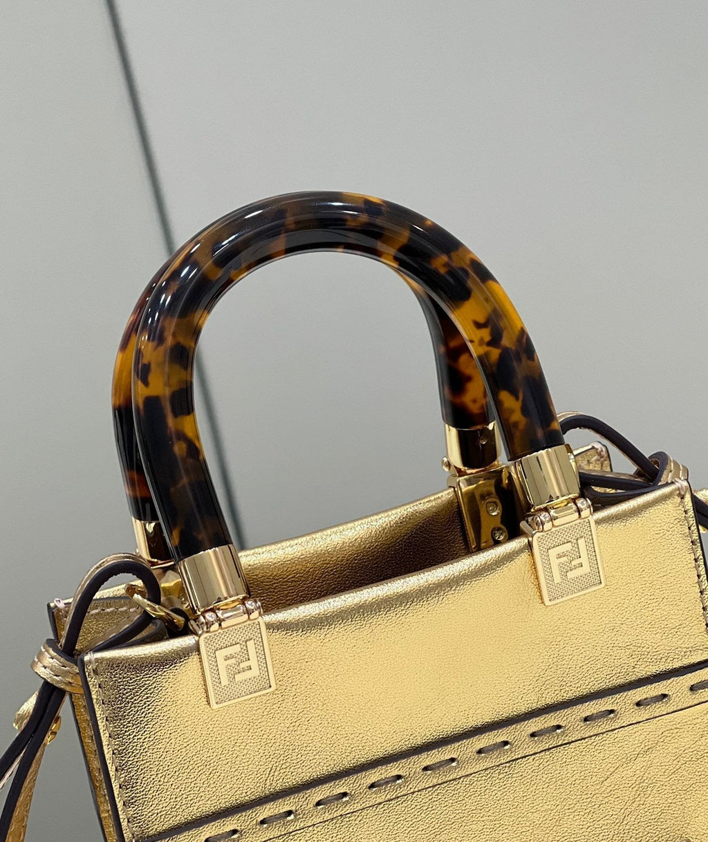 Fendi Mini Sunshine Shopper 18cm Gold