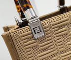 Fendi Mini Sunshine Shopper 18cm Brown