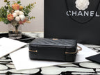 Chanel Shoulder Bag Top Handle With Chain 19cm Black