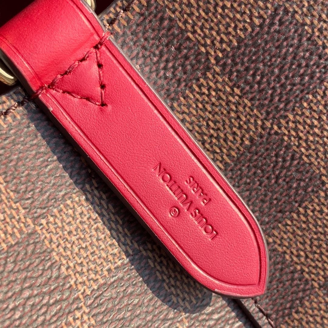 Louis Vuitton NeoNoe Bucket Bag MM Damier Azur Canvas Spring/Summer Collection N50042 Red