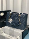 Chanel Tote Bag Spring Collection Gold Hardware 33cm Blue