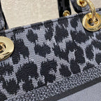 Christian Dior Medium Lady D-Lite Bag 24cm Leopard