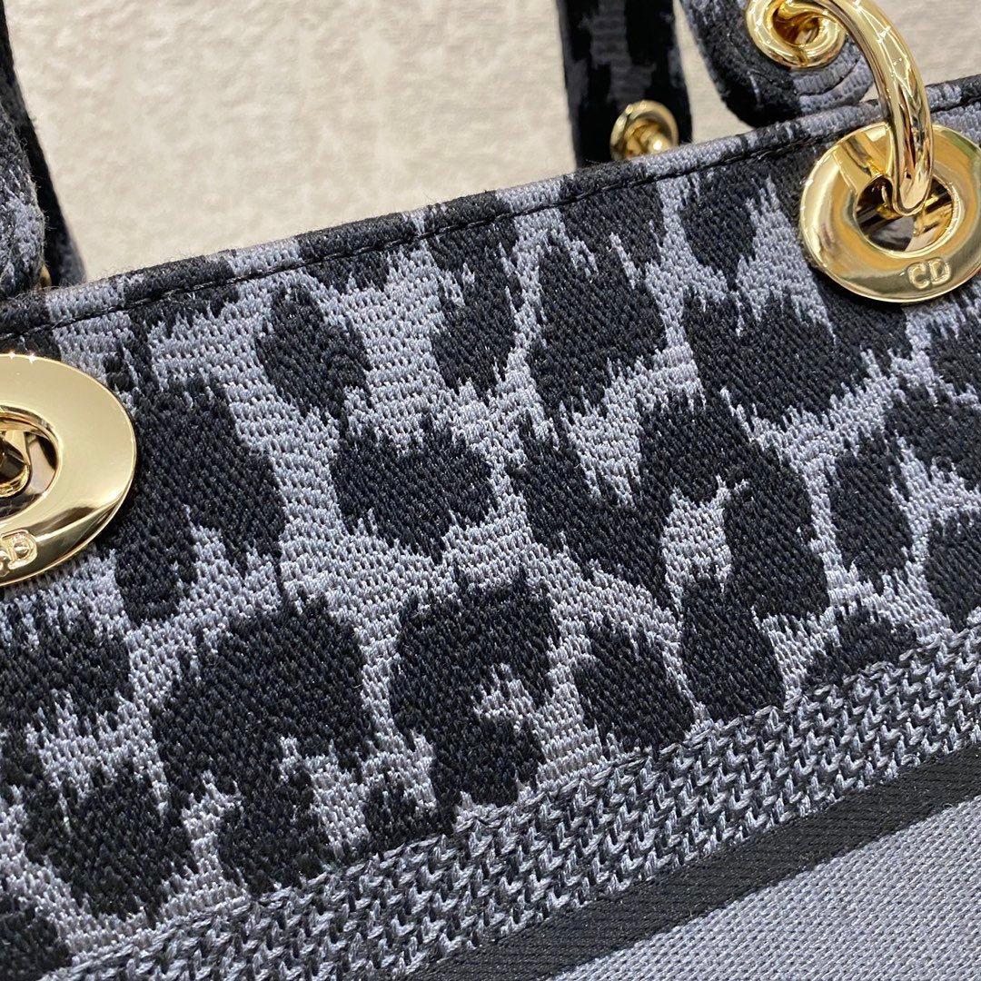 Christian Dior Medium Lady D-Lite Bag 24cm Leopard