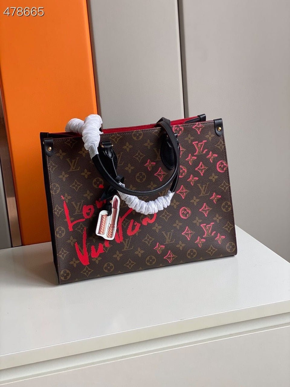 Louis Vuitton x Urs Fischer OnTheGo Bag 34cm Monogram Canvas Spring/Summer Collection M45119 Brown
