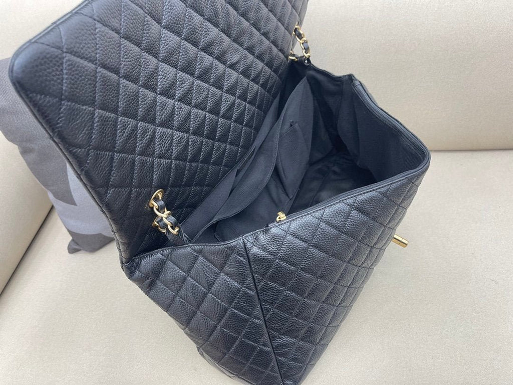 Chanel CoCo Luggage Gold Toned Hardware 46cm Black