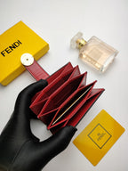 Fendi Card Holder 10cm Red