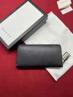 Bee Detailed Hammered Leather Black Clutch 19cm