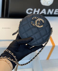 Chanel Round Bag Crossbody 12cm Black