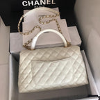 Chanel Coco Handle Bag 28cm White