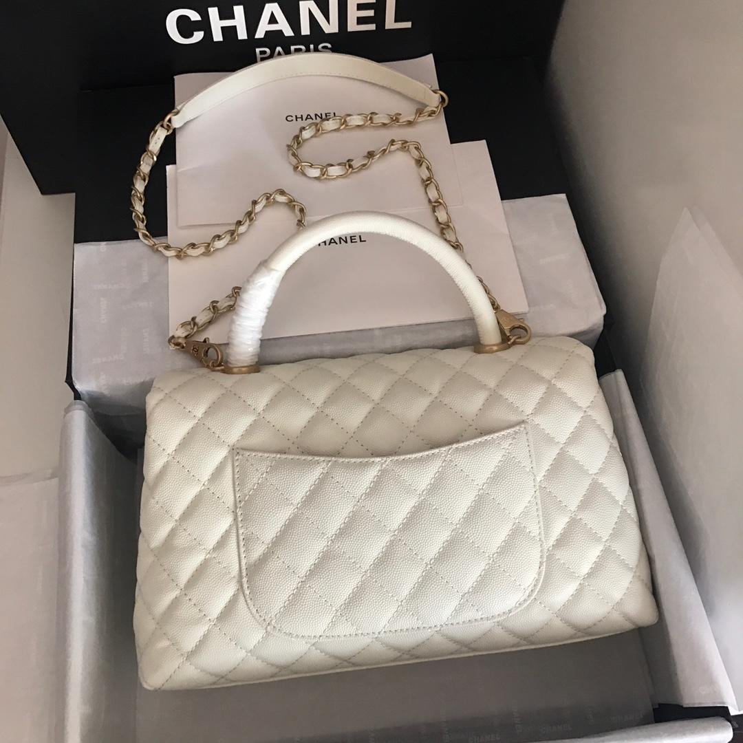 Chanel Coco Handle Bag 28cm White