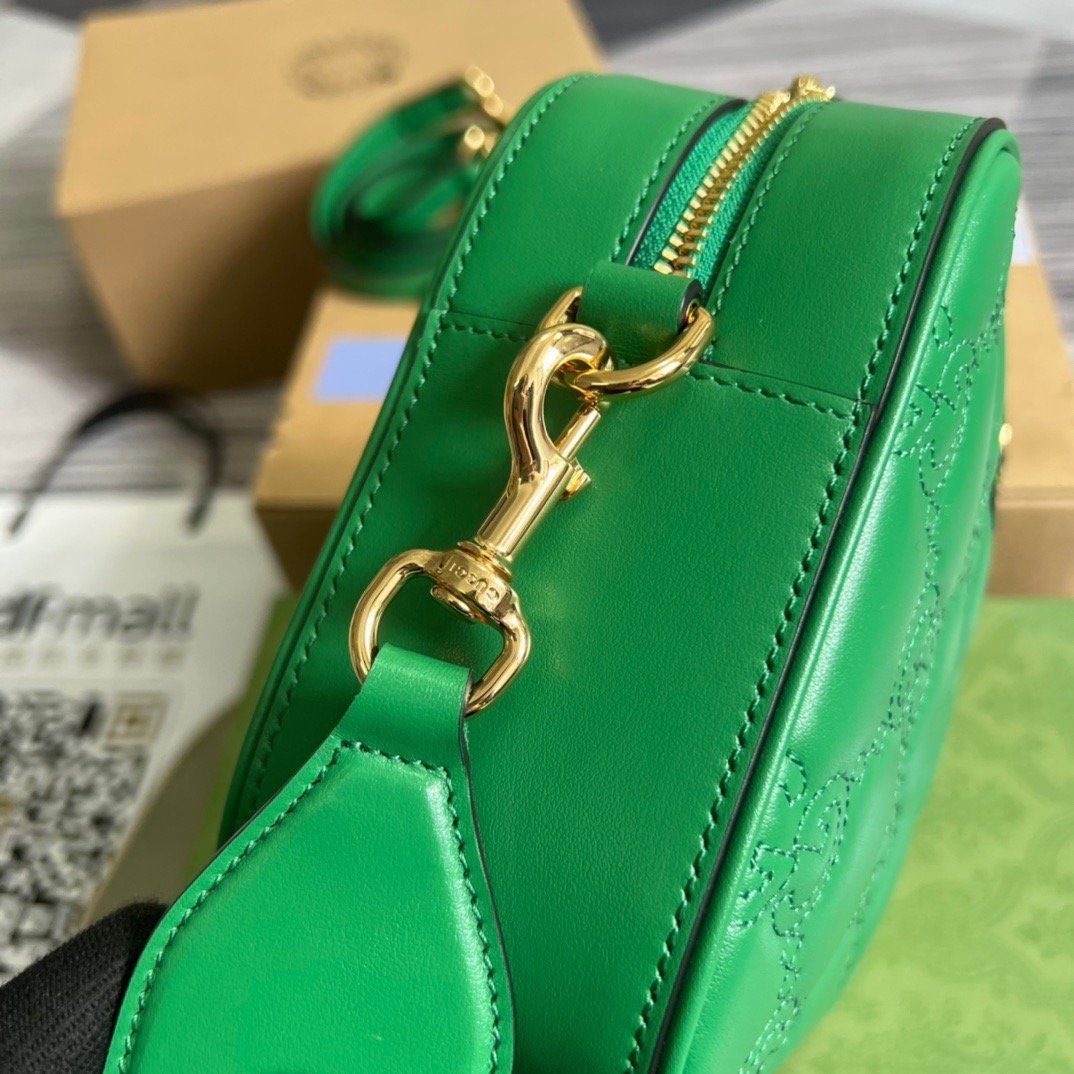Gucci Matelasse Shoulder Bag Green For Women, Women’s Bags 8.5in/22cm