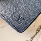 Louis Vuitton Taurillon Clutch Wallet 20cm Blue