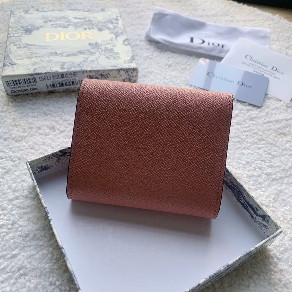 Christian Dior Saddle Lotus Pink Wallet 11cm