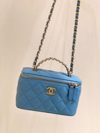 Chanel Small Vanity Bag 17cm Blue