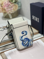 Christian Dior D-Bubble Bucket Bag 19cm White
