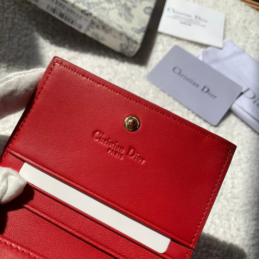 Mini Lady Dior Red Wallet 11cm