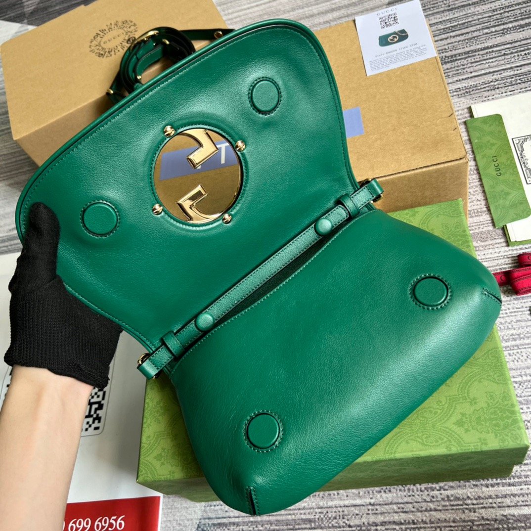 Gucci Blondie Shoulder Bag Green For Women, Women’s Bags 11in/28cm GG‎