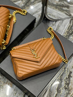Saint Laurent College Medium Chain Bag With Gold Hardware 24cm