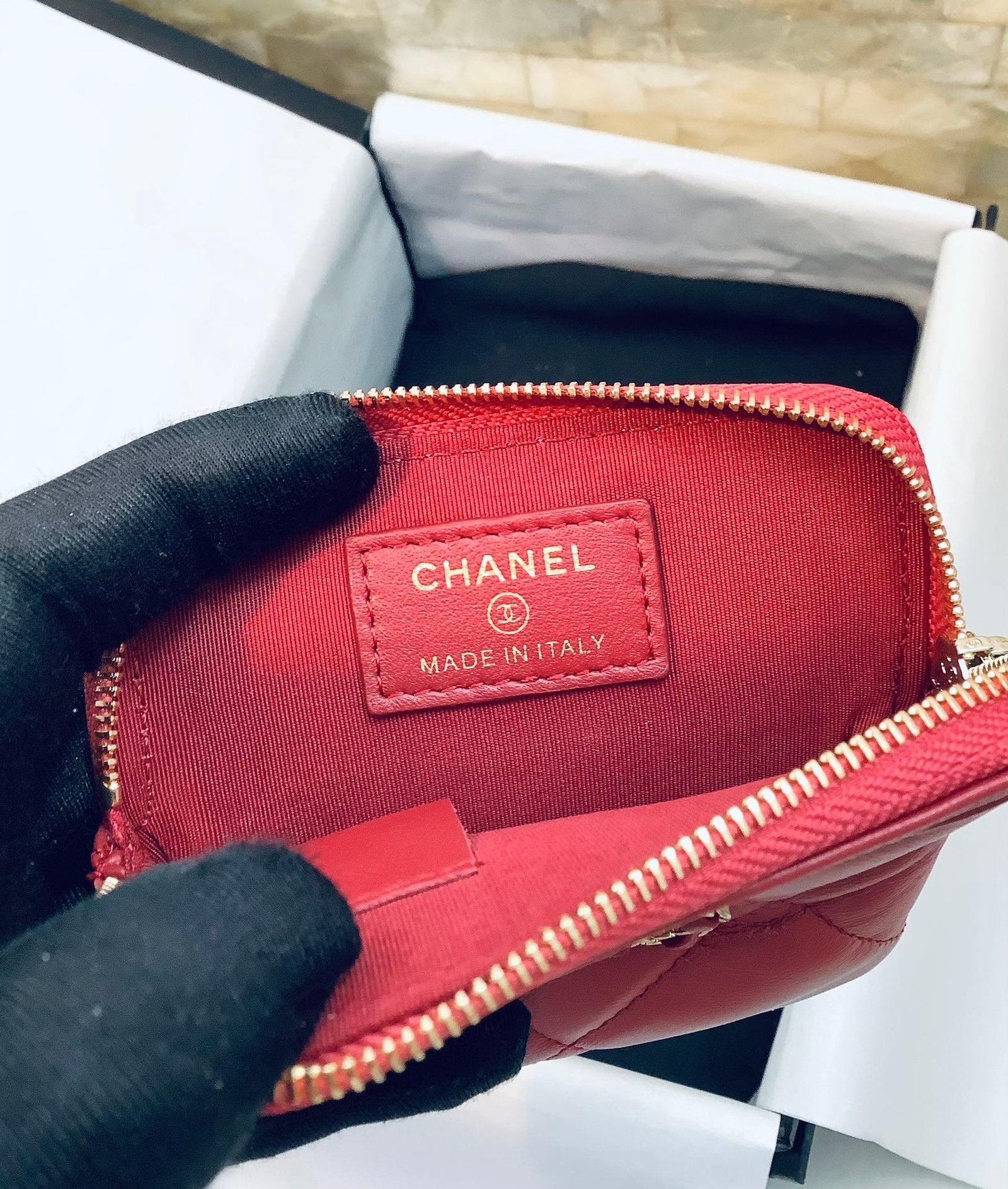 CO-CO Chanel CC Chain Logo Card Holder 12cm