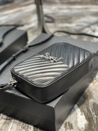 Saint Laurent Lou Camera Bag With Silver Hardware 23cm