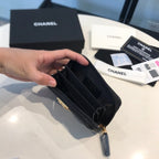 CO-CO Chanel Pocket Wallet With Gold Hardware 12cm