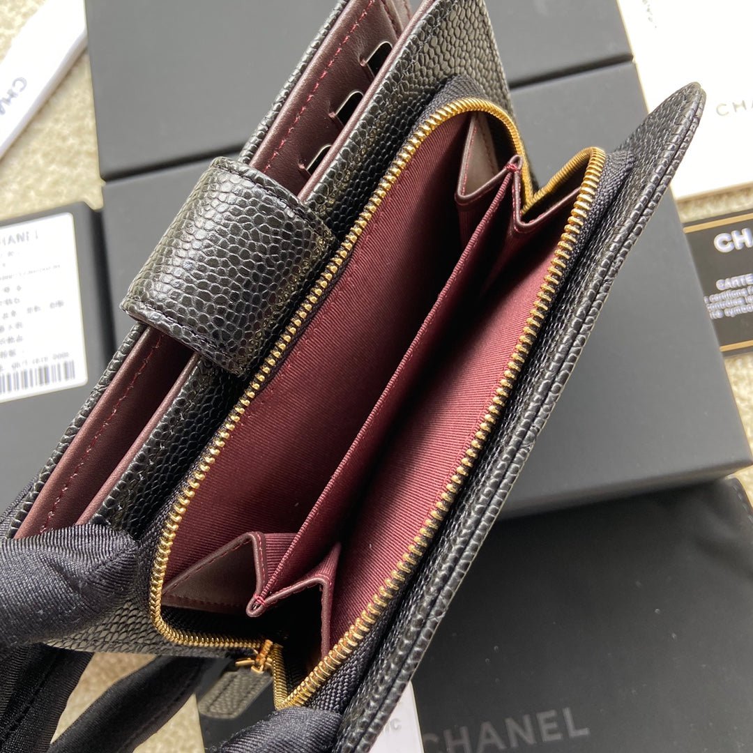 CO-CO Chanel Medium Wallet With Gold Hardware 15cm