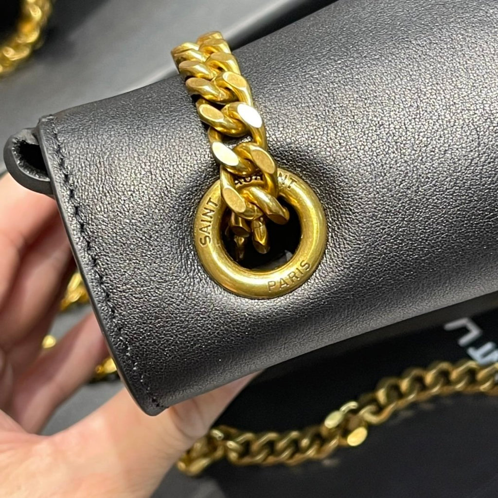 Saint Laurent Kate Medium Reversible Chain Bag In Suede With Gold Hardware 28cm