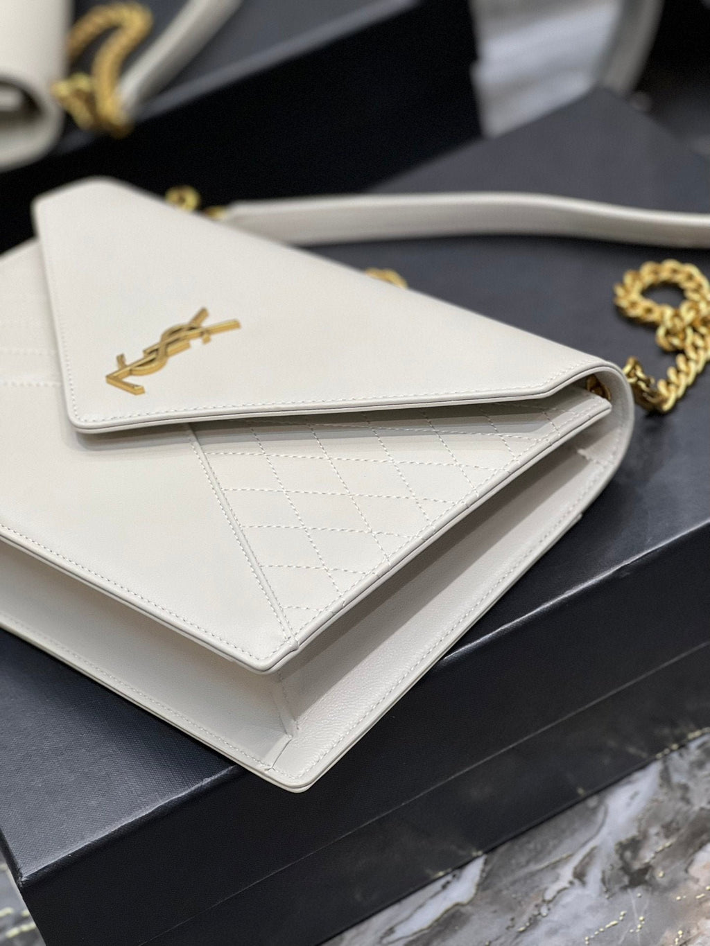 Saint Laurent Gaby Chain Bag With Gold Hardware 26cm