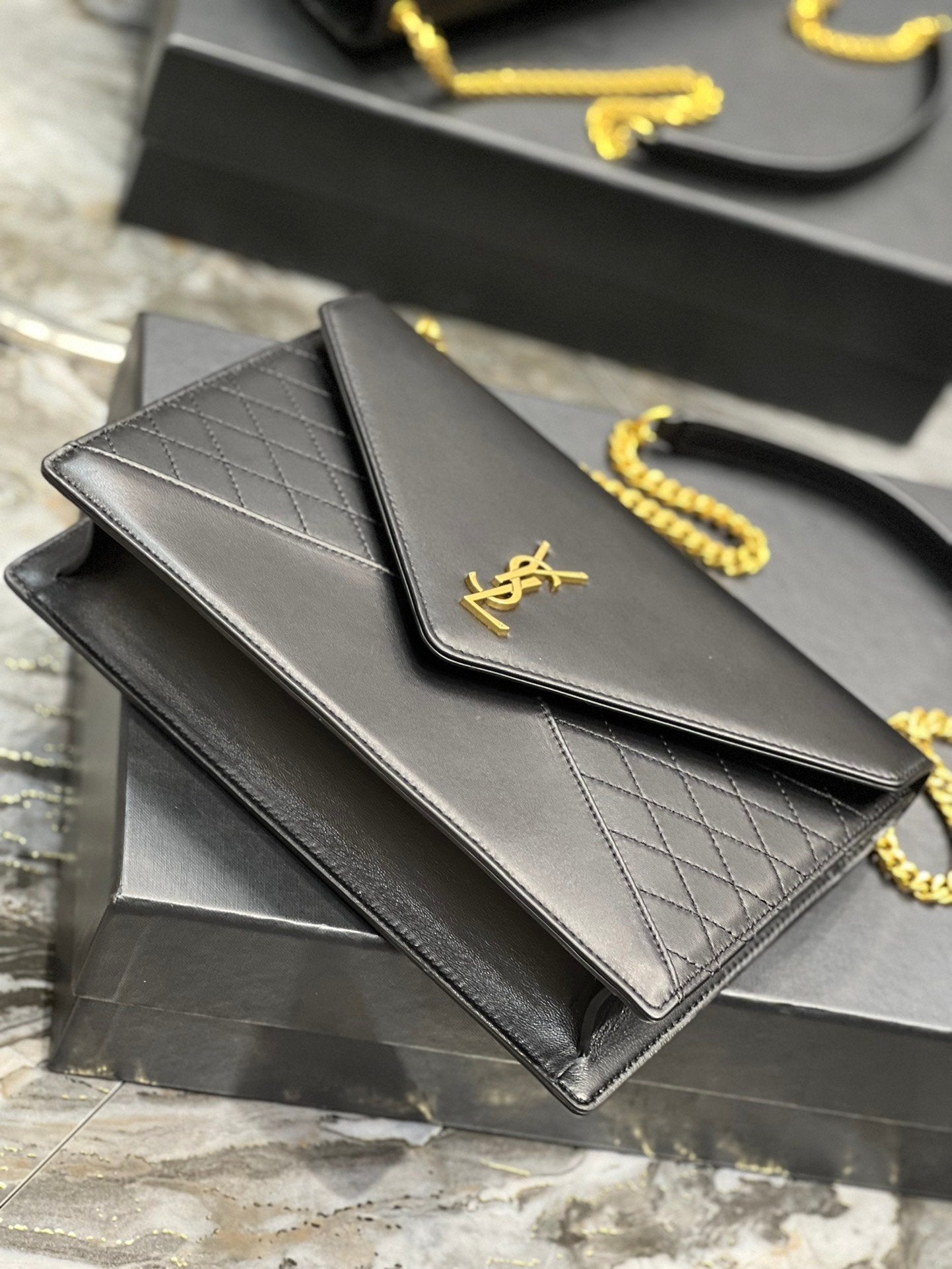 Saint Laurent Gaby Chain Bag With Gold Hardware 26cm