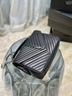 Saint Laurent College Large Chain Bag With Silver Hardware 32cm