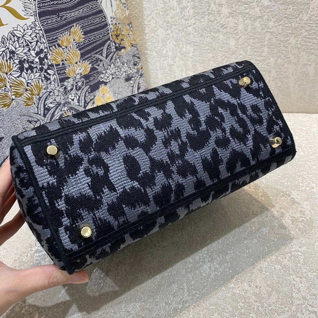 Christian Dior Medium Lady D-Lite Bag 24cm Leopard