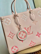 Louis Vuitton By The Pool OnTheGo MM Bag 35cm Monogram Empreinte Canvas Leather Spring/Summer Collection M45717 Rosebud