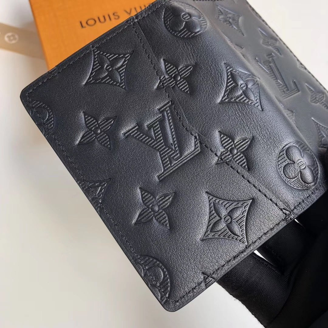 Louis Vuitton Monogram Empreinte Wallet 11cm Black