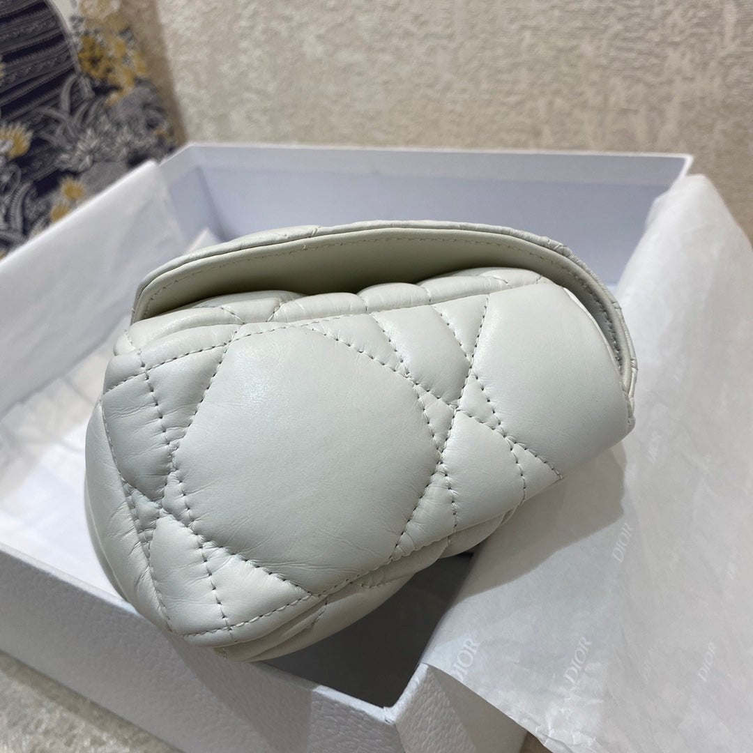 Christian Dior Mini Caro Bag 20cm White