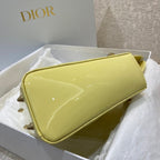 Christian Dior Lady Dior Bag Gold Hardware 20cm Yellow