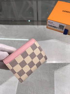 Louis Vuitton Damier Wallet 10cm Pink