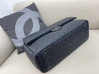 Chanel CoCo Luggage Silver Toned Hardware 46cm Black