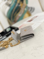 Chanel Flap Bag Mini Gold 12cm Grey