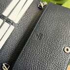 Gucci Horsebit 1955 Wallet With Chain Beige And Blue For Women 7.5in/19cm