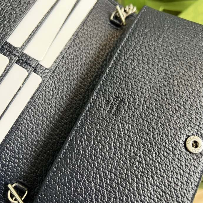 Gucci Horsebit 1955 Wallet With Chain Beige And Blue For Women 7.5in/19cm